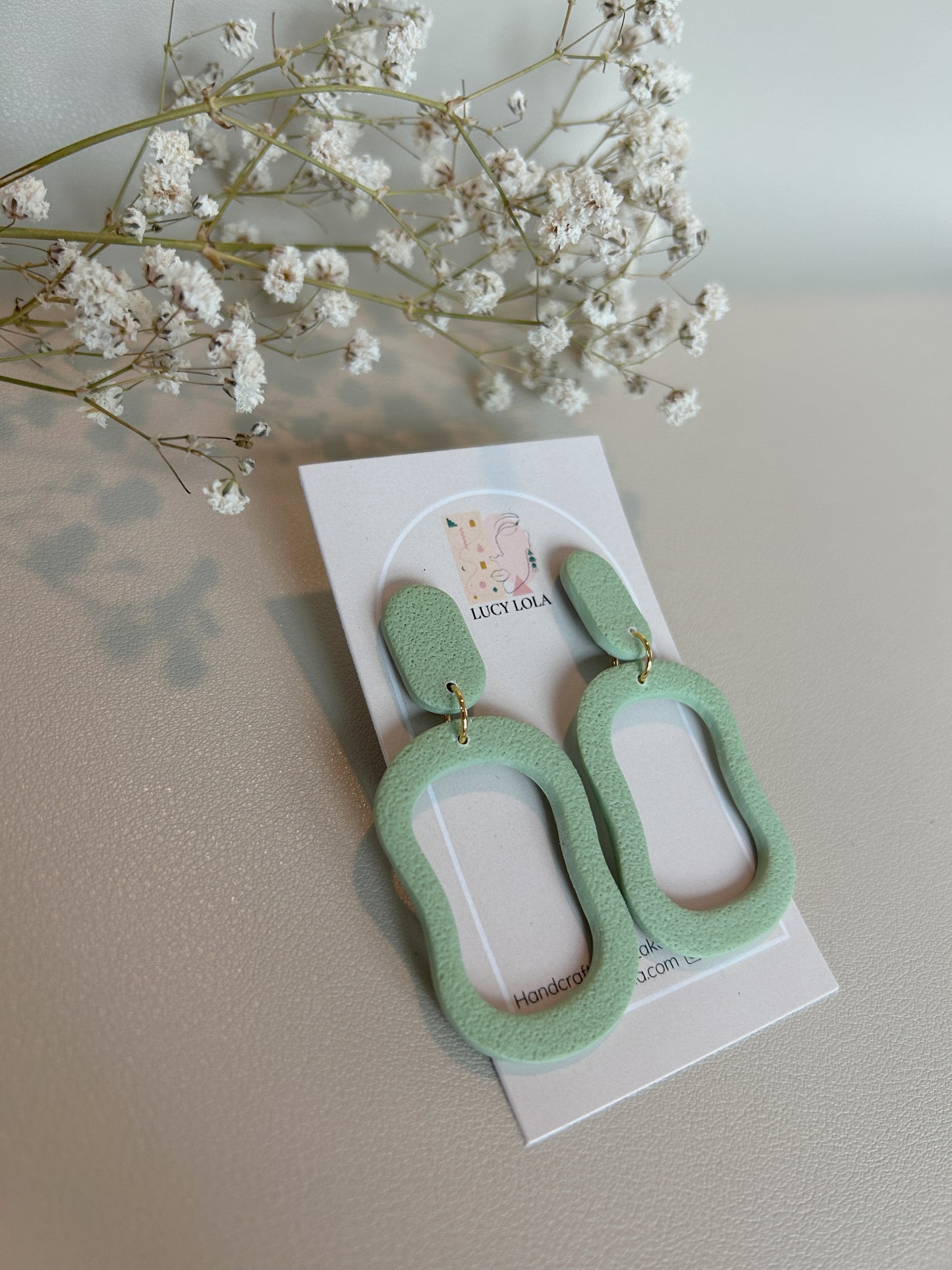 Wonky Hoops Oval - Seafoam - LucyLola