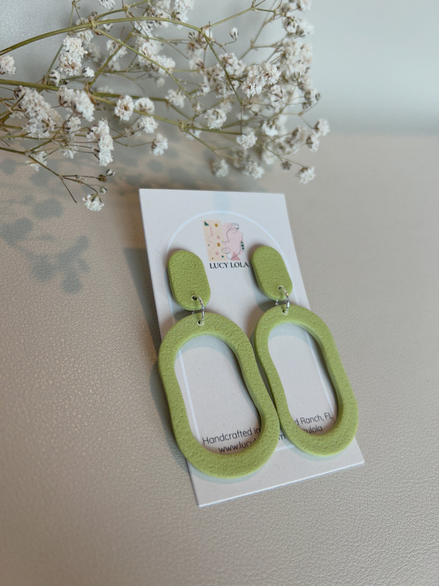 Wonky Hoops Oval - Chartreuse - LucyLola