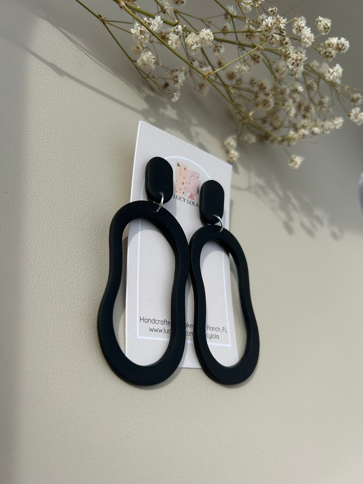 Abstract Hoops Oval - Large - Black
