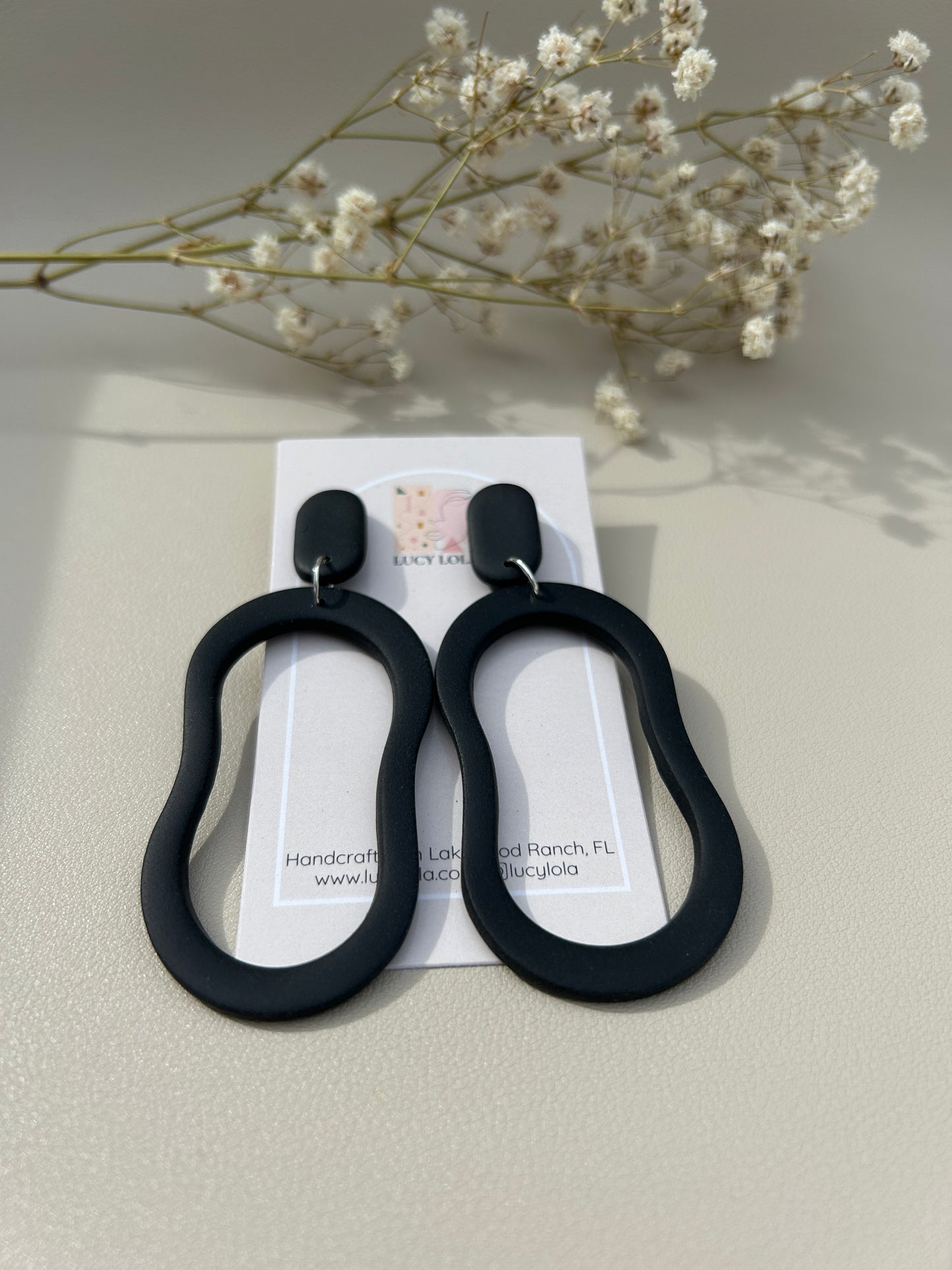 Abstract Hoops Oval - Large - Black