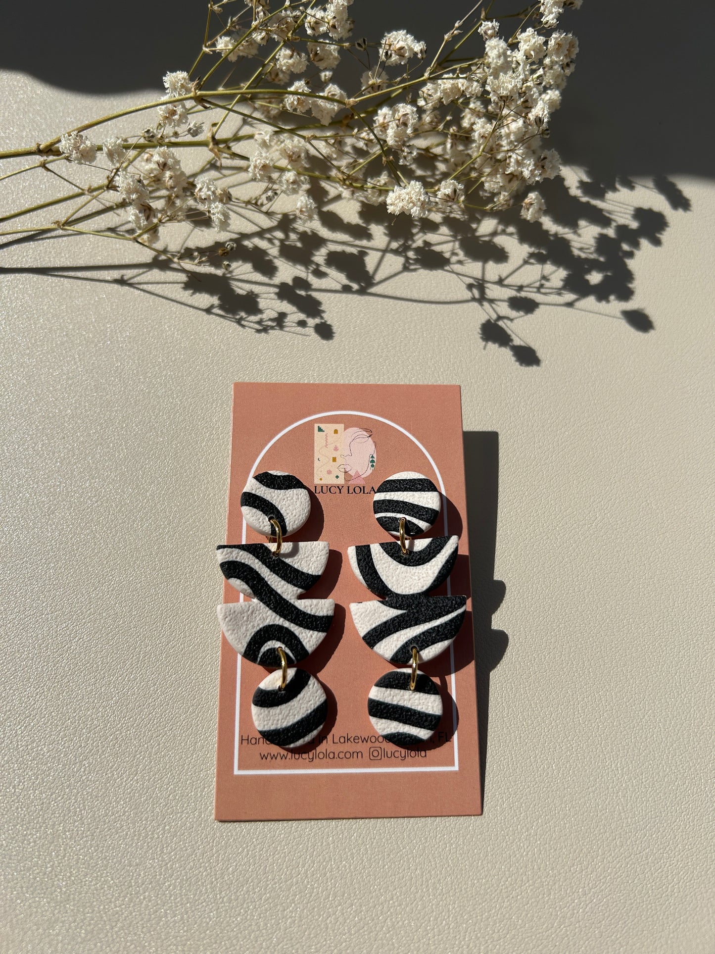 The Gerry - Black Squiggle Print on Off White
