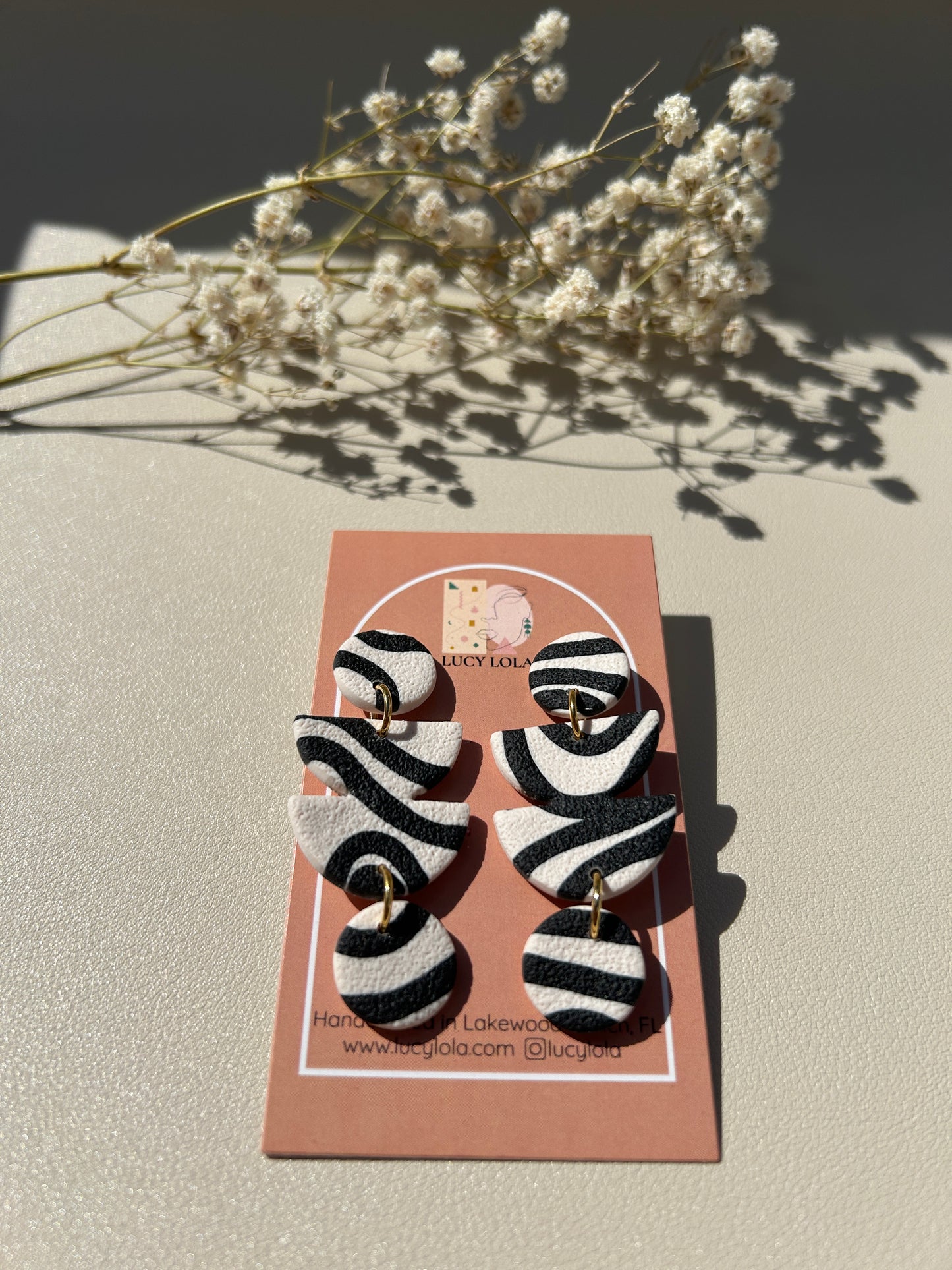 The Gerry - Black Squiggle Print on Off White