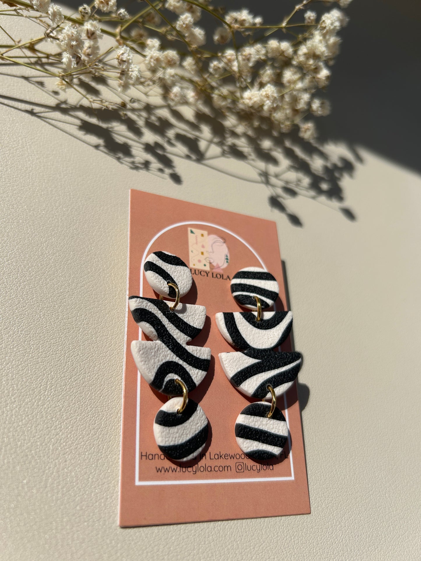The Gerry - Black Squiggle Print on Off White