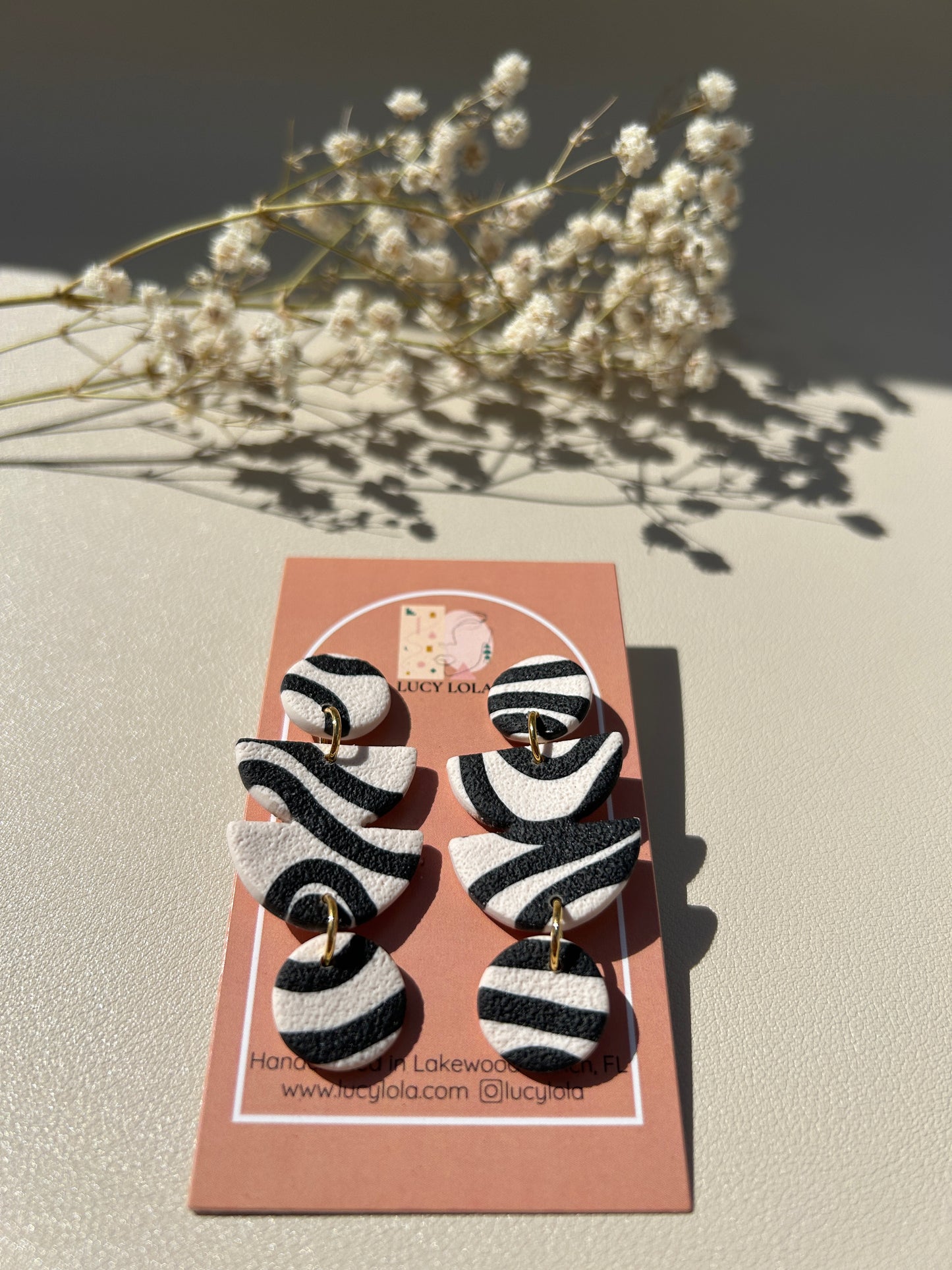 The Gerry - Black Squiggle Print on Off White
