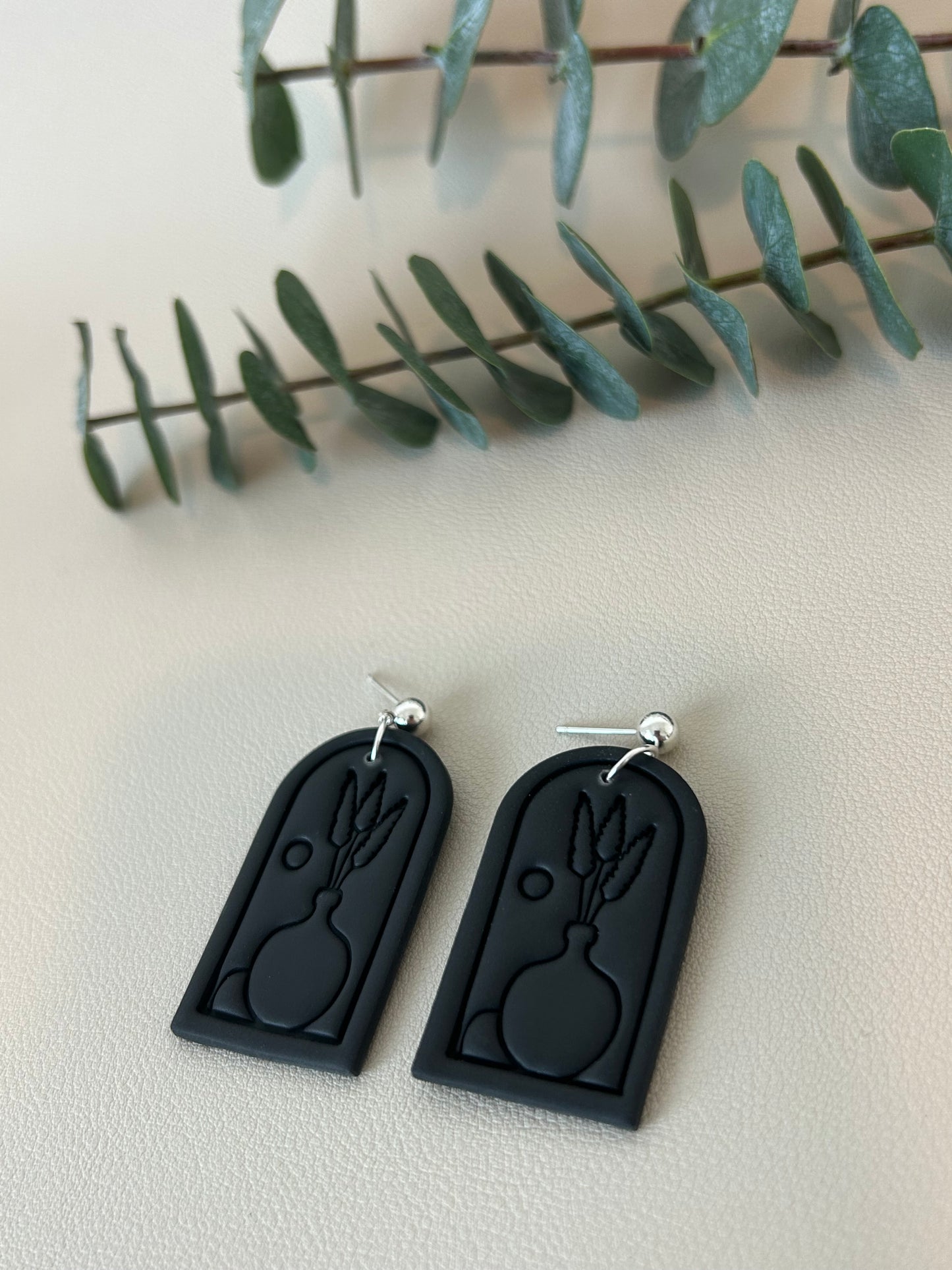 Vase Imprint Arches - Black - LucyLola