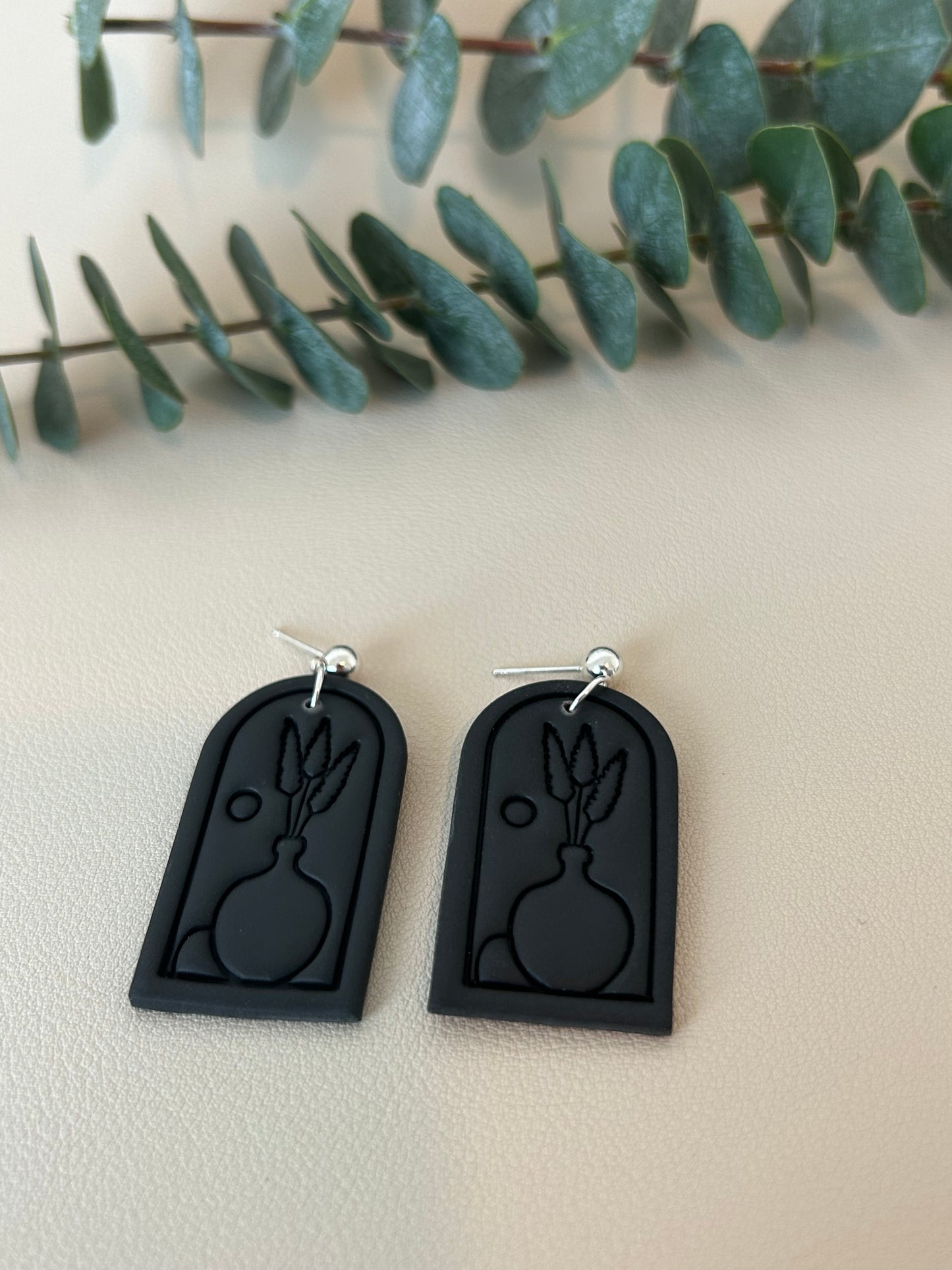 Vase Imprint Arches - Black - LucyLola