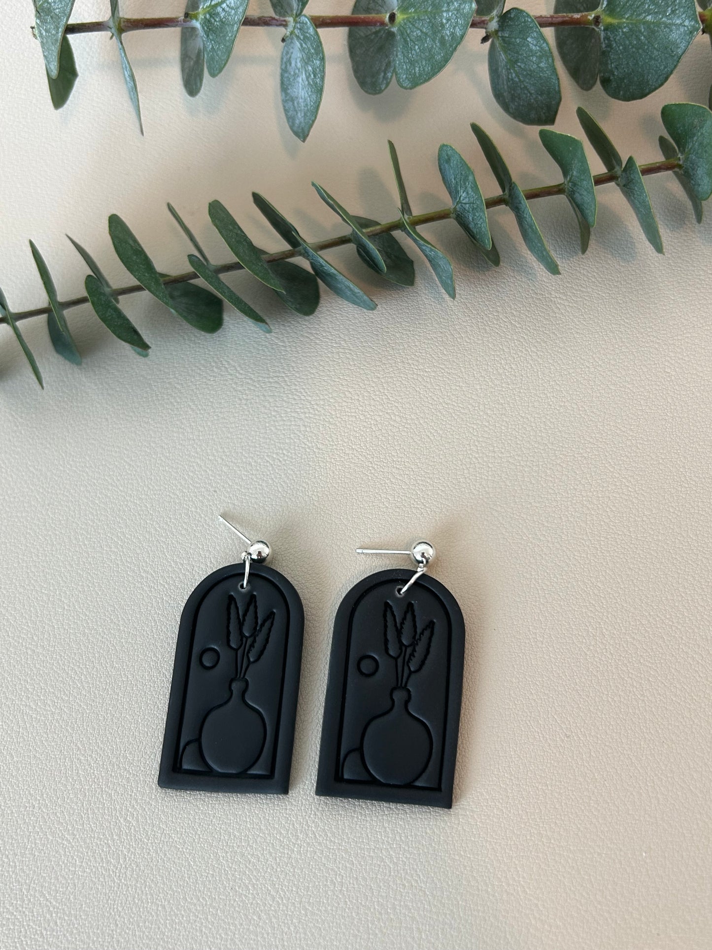 Vase Imprint Arches - Black - LucyLola
