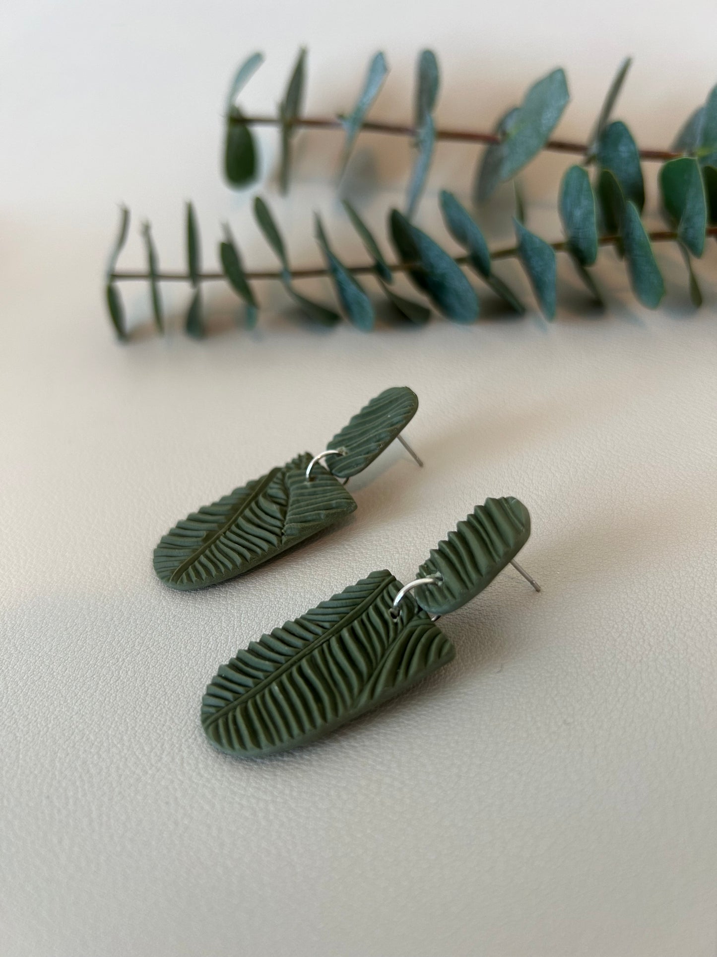 The Olivia - Palm Leaf Texture - Pine Green - LucyLola
