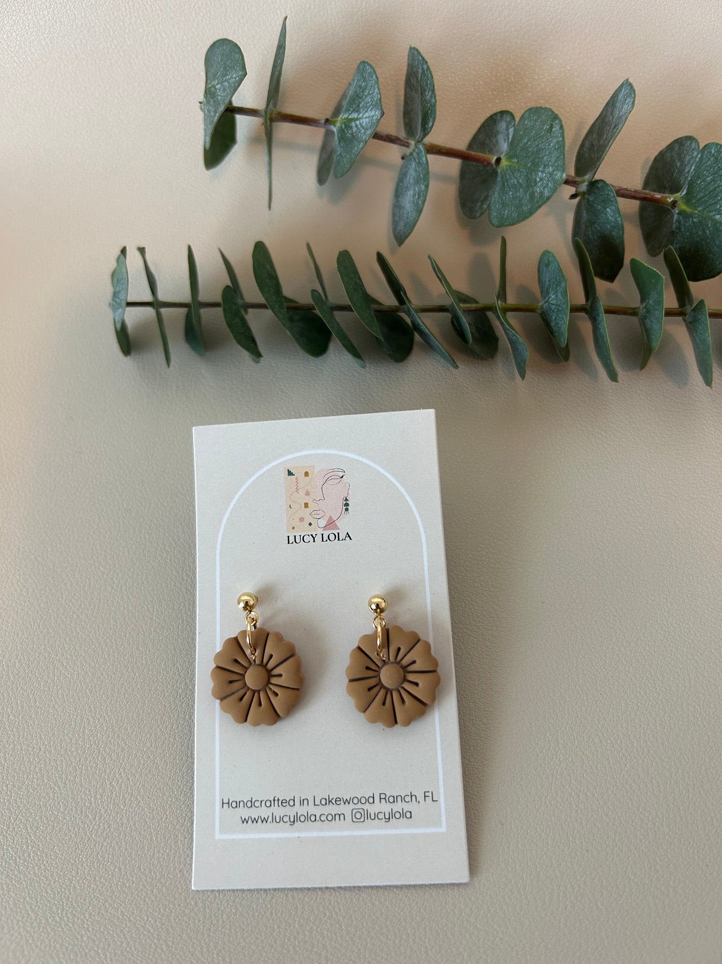 Mini Flowers - Camel - LucyLola