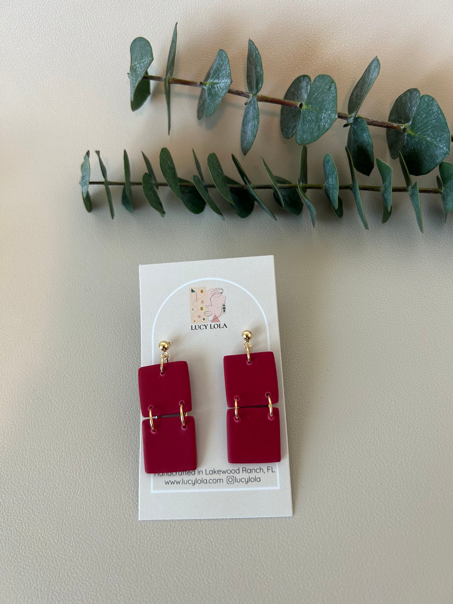 Double Square - Berry Red - LucyLola