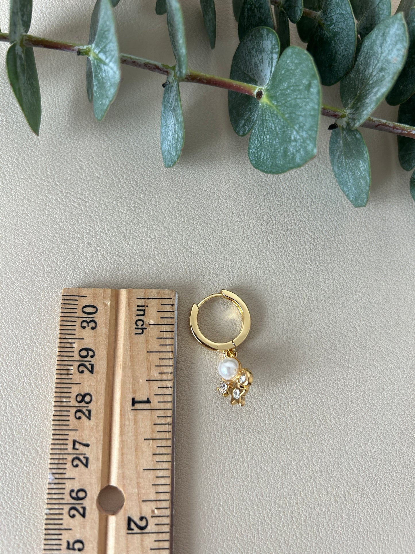 CZ Huggie Hoops - Style 4 Star & Moon - LucyLola