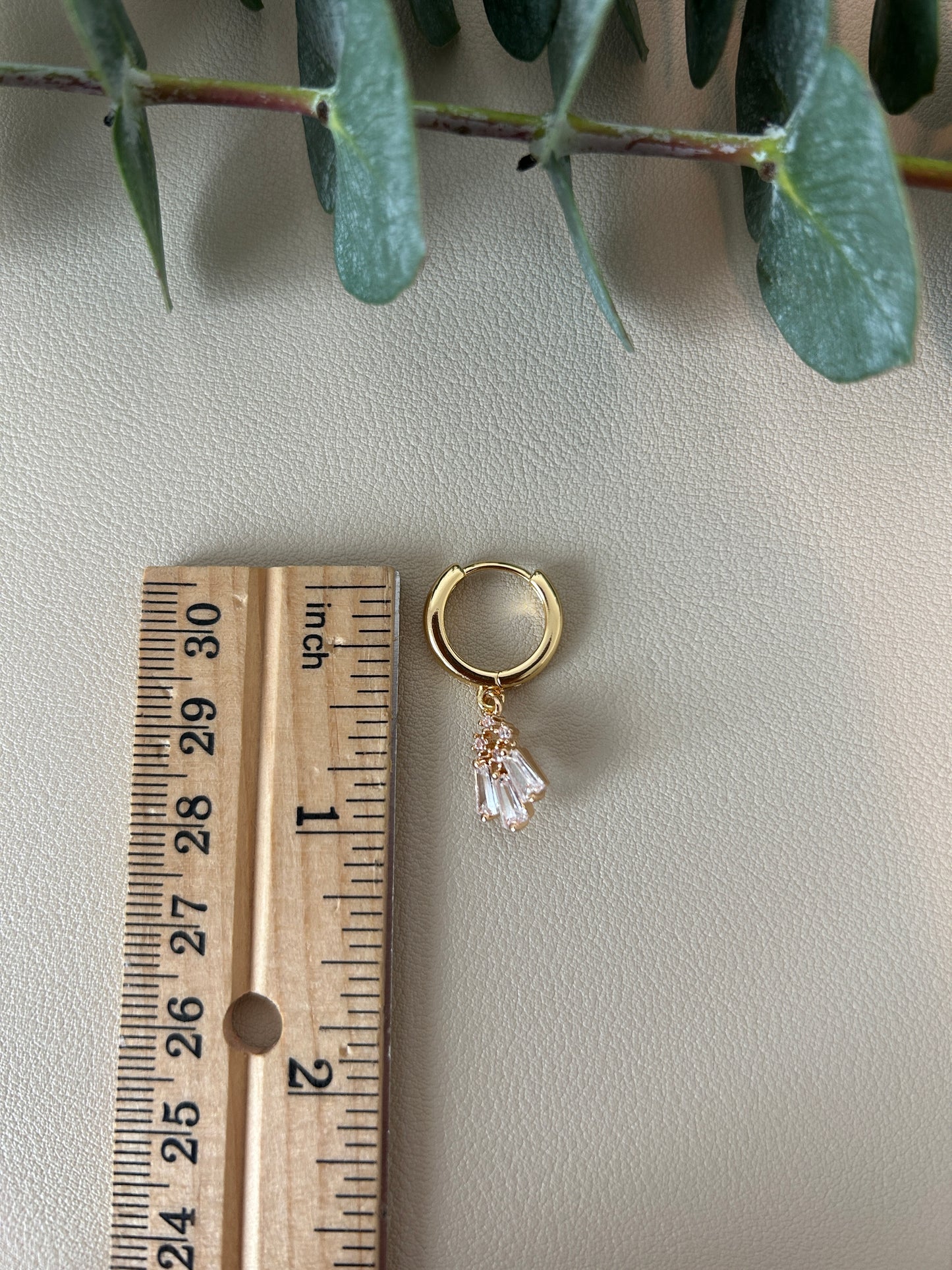 Cubic Zirconia Huggie Hoops - Style 11 - LucyLola