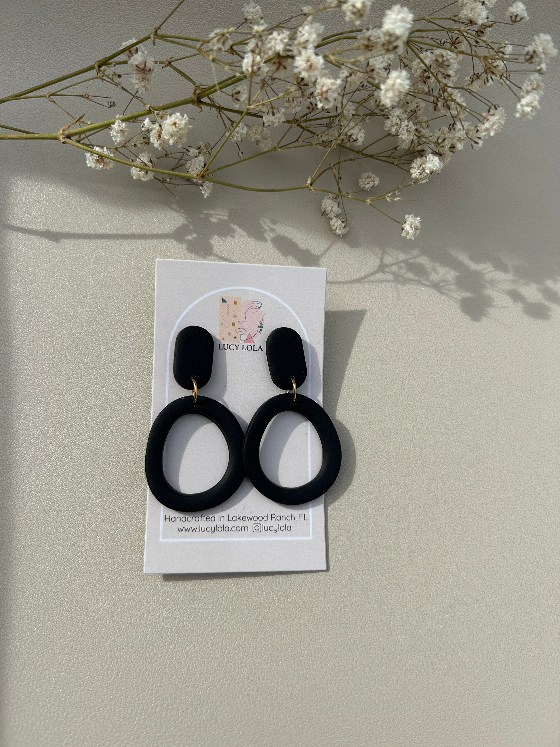 Abstract Hoops Small - Black - LucyLola 