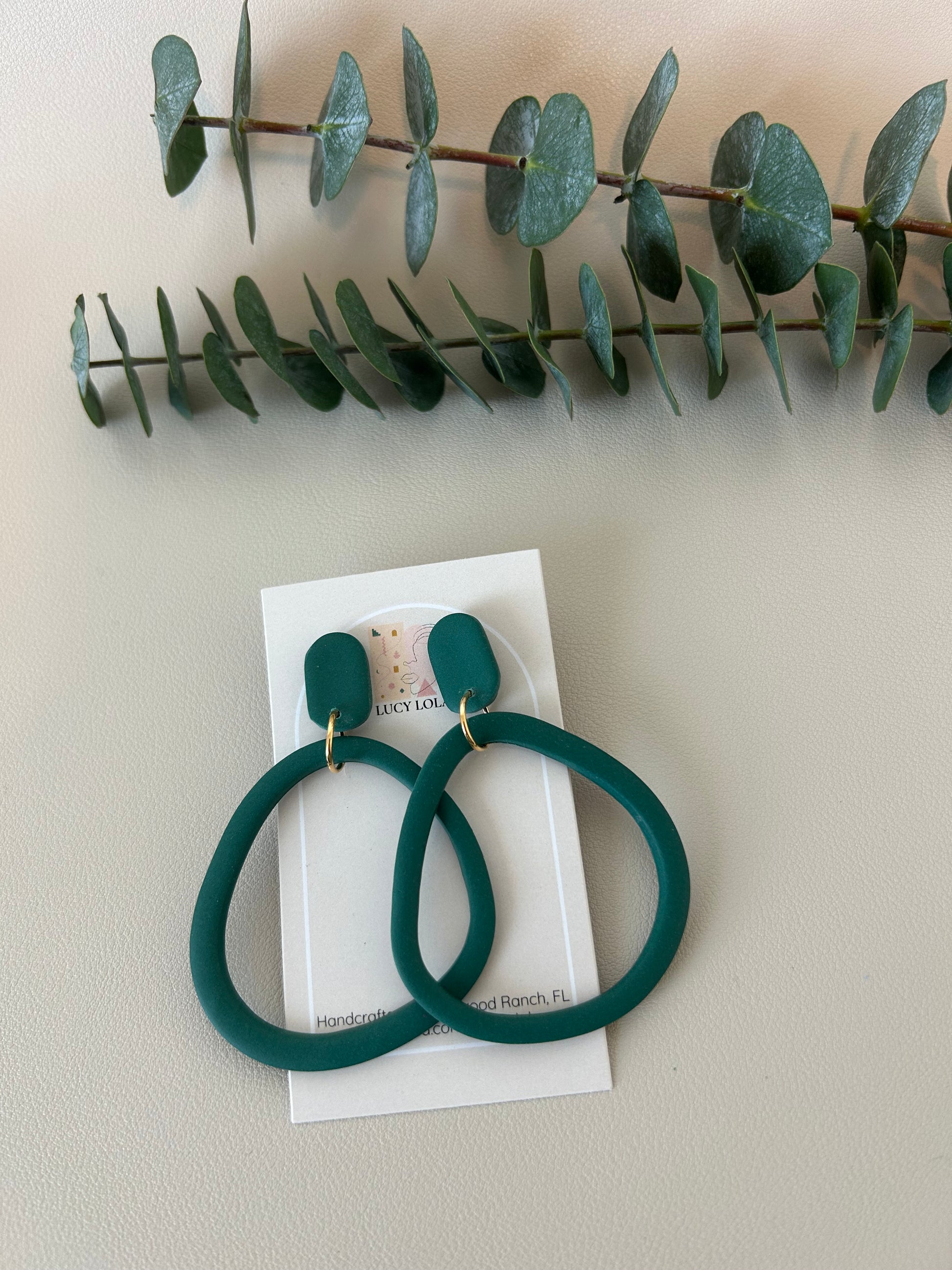 Wonky Hoops Large - Forrest Green - LucyLola 