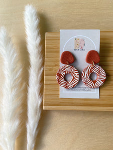 Ava Hoop - Terracotta Palm - LucyLola 