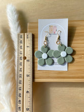 Load image into Gallery viewer, Flower Dangles - Sage/White - LucyLola 
