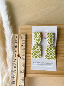 Daisy Print Drops - Olive - LucyLola 