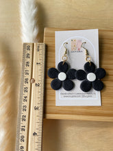 Load image into Gallery viewer, Flower Dangles - Black/White - LucyLola 
